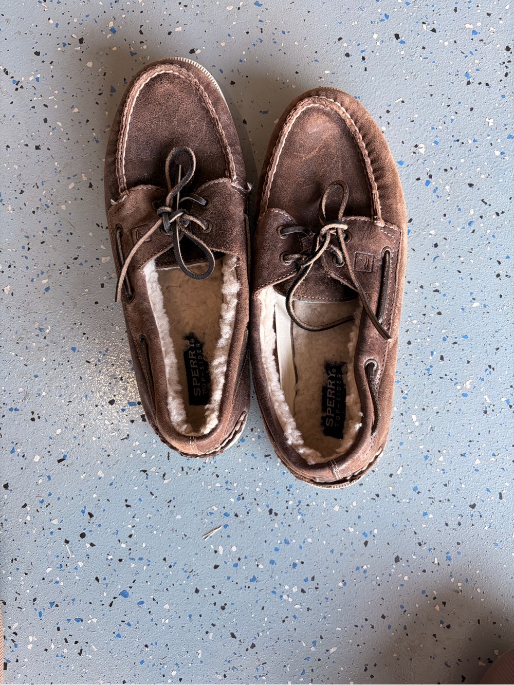 Sperry Brown Suede Lined Boat Shoes